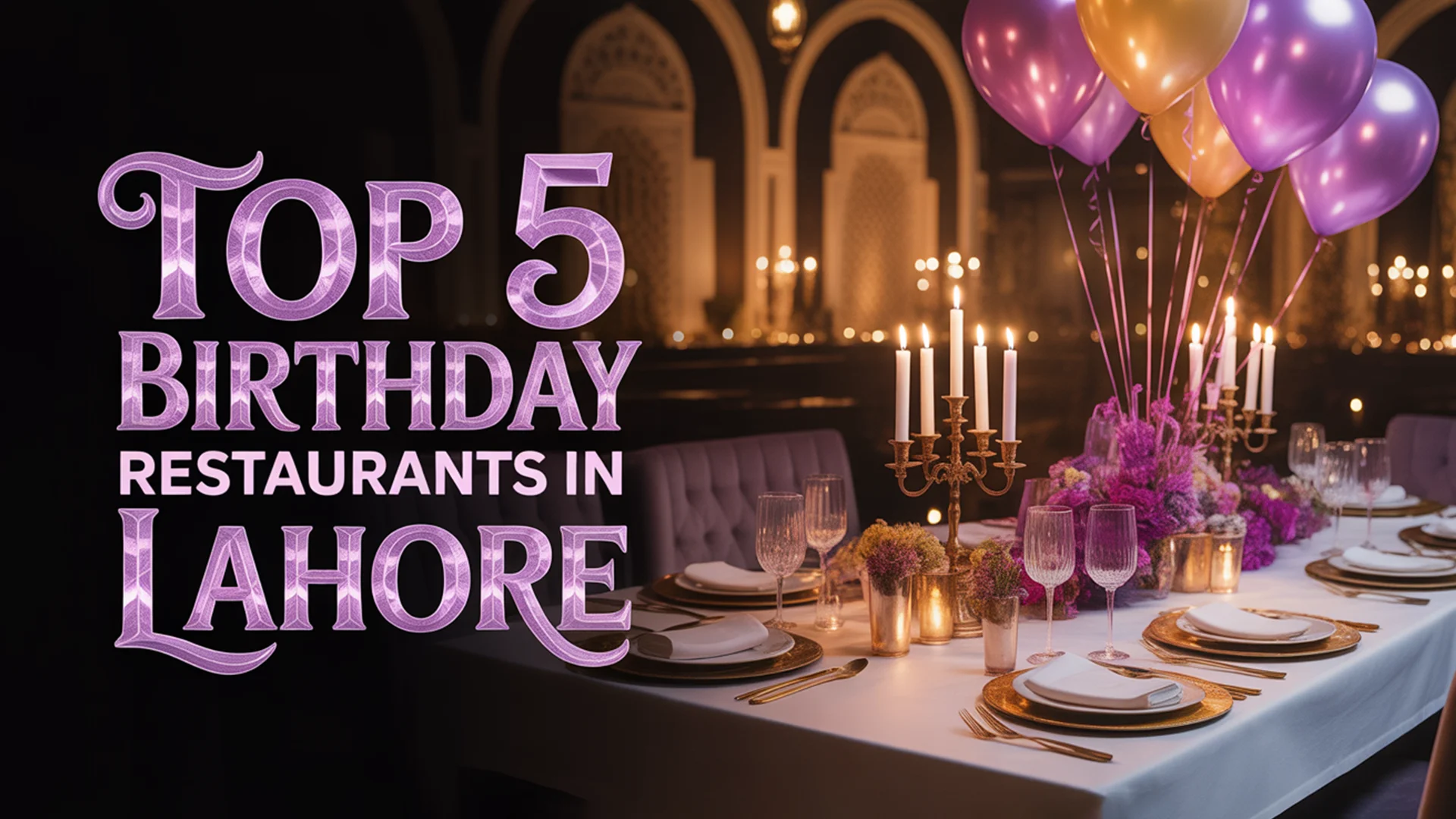 Top 5 Birthday Restaurants in Lahore 2025